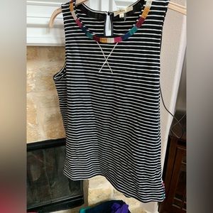 Black and White Striped Tank Top